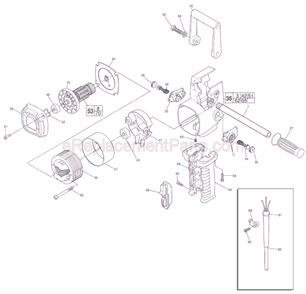 Page B Diagram and Parts List for 1675-1 SER 413D Milwaukee Electric Drill
