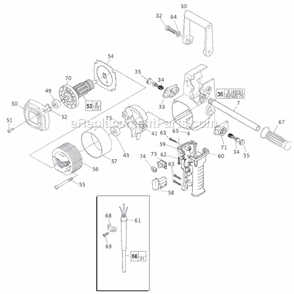 Page B Diagram and Parts List for 1675-1 SER 413E Milwaukee Electric Drill