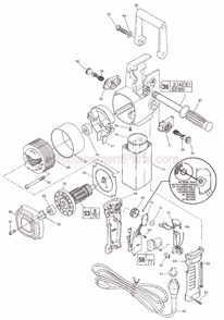Page B Diagram and Parts List for 1678-20 SER 930A Milwaukee Electric Drill