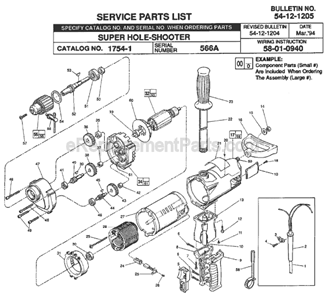 Part Location Diagram of 23-16-1420 Milwaukee Motor Insulator