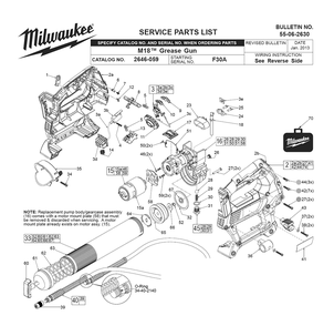 Fig-0 Diagram and Parts List for 2646-059 F30A Milwaukee Miscellaneous