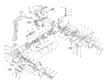 Fig-0 Diagram and Parts List for 6225 457G Milwaukee Saw