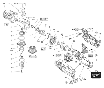 Part Location Diagram of 43-72-0012 Milwaukee Key Holder Assembly