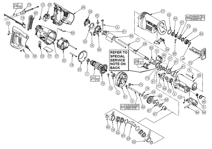 Fig-0 Diagram and Parts List for 6536-21  Milwaukee Saw