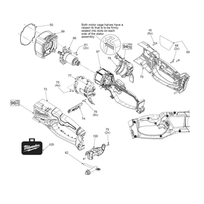 Fig-0 Diagram and Parts List for 2709-22 G60A Milwaukee Cordless Drill