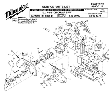 Part Location Diagram of 28-41-0912 Milwaukee Lower guard