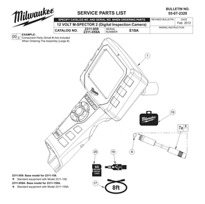 Fig-0 Diagram and Parts List for 2311-059 E18A Milwaukee Miscellaneous