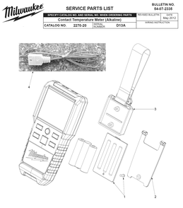 Part Location Diagram of 23-76-0110 Milwaukee K-Type Bead Probe