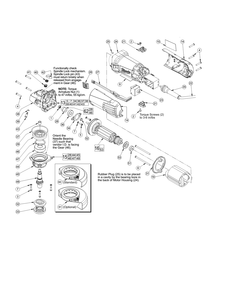 Fig-0 Diagram and Parts List for 6148-33 B73C Milwaukee Angle Grinder