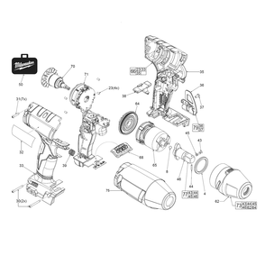 Fig-0 Diagram and Parts List for 2755-20 G78A Milwaukee Impact Driver