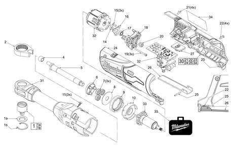 Part Location Diagram of 42-06-2557 Milwaukee 3/8