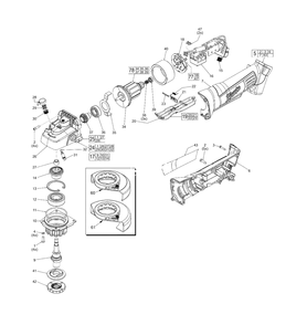 Cordless 18 Volt 4-1/2-Inch Cut-Off/Grinder Diagram and Parts List for 2680-20 B96E Milwaukee Sander Grinder