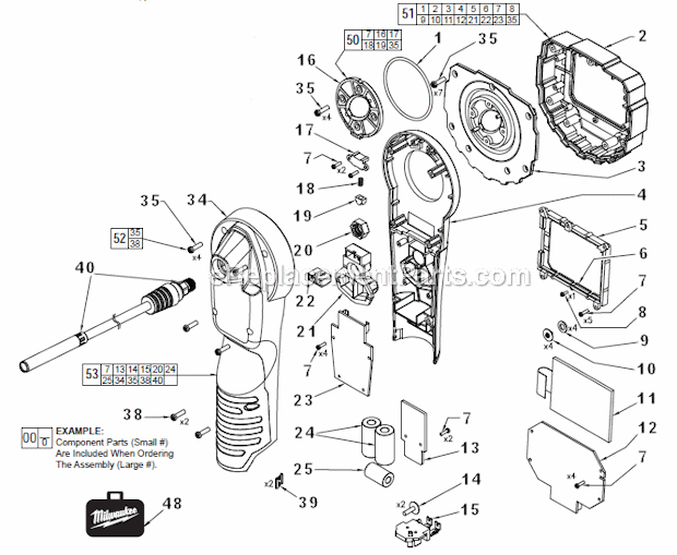 Page A Diagram and Parts List for 2313-20  Milwaukee Miscellaneous