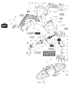 Fig-1 Diagram and Parts List for 2629-20 C14D Milwaukee Saw