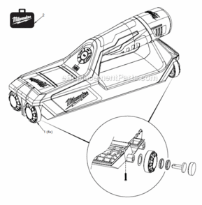 Part Location Diagram of 45-94-0040 Milwaukee Wheel