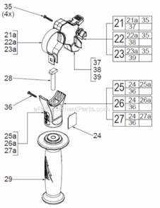 Page B Diagram and Parts List for 2306-22  Milwaukee Utility Vacuum