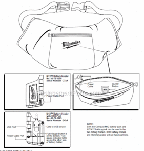 Page A Diagram and Parts List for 2322-20  Milwaukee Workwear