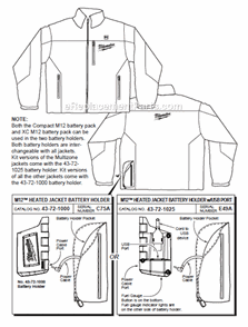 Page A Diagram and Parts List for 2339M  Milwaukee Workwear