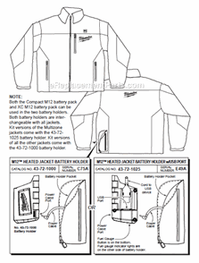 Page A Diagram and Parts List for 2340M  Milwaukee Workwear