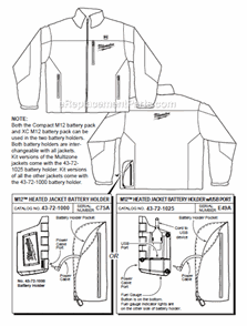 Page A Diagram and Parts List for 2340S  Milwaukee Workwear