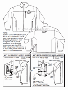 Page A Diagram and Parts List for 23423X  Milwaukee Workwear