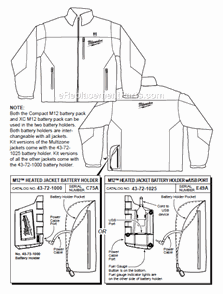 Page A Diagram and Parts List for 2342S  Milwaukee Workwear