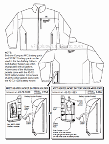 Page A Diagram and Parts List for 23442X  Milwaukee Workwear
