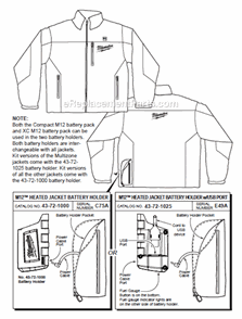 Page A Diagram and Parts List for 23464X  Milwaukee Workwear