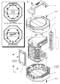 Part Location Diagram of 44-06-0240 Milwaukee Lens Assembly Kit