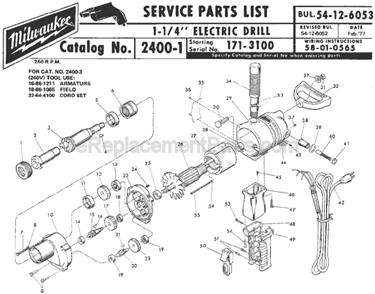 Part Location Diagram of 06-97-2200 Milwaukee Lock Washer