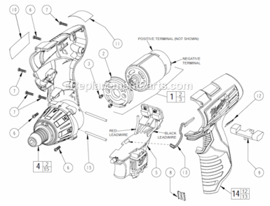 Page A Diagram and Parts List for 240120  Milwaukee Impact Driver