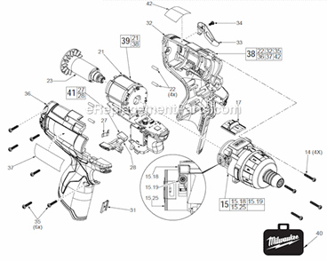 Page A Diagram and Parts List for 240222  Milwaukee Electric Drill