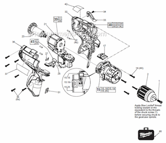 Page A Diagram and Parts List for 2403-22  Milwaukee Electric Drill