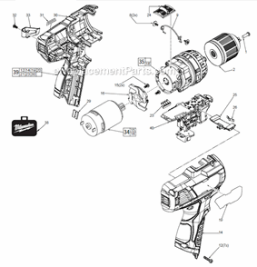 Page A Diagram and Parts List for 2408-22  Milwaukee Hammer Drill