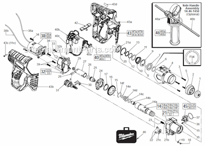 Page A Diagram and Parts List for 241222XC  Milwaukee Demolition Hammer