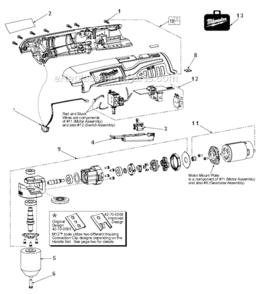 Page A Diagram and Parts List for 2415-21  Milwaukee Cordless Drill