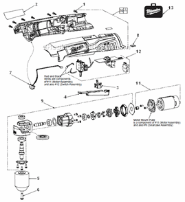 Page A Diagram and Parts List for 241521  Milwaukee Electric Drill