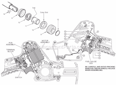 Page B Diagram and Parts List for 2420-22 SER B56A Milwaukee Reciprocating Saw
