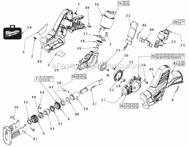 Page A Diagram and Parts List for 242022  Milwaukee Reciprocating Saw