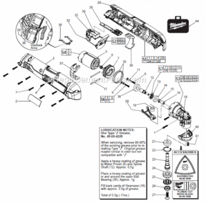 Page A Diagram and Parts List for 242620  Milwaukee Multi-Tool