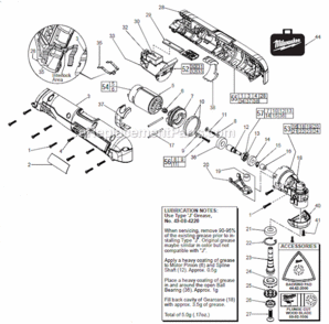 Page A Diagram and Parts List for 242622  Milwaukee Multi-Tool