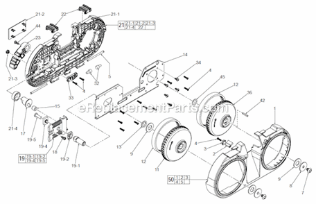 Page B Diagram and Parts List for 242921XC  Milwaukee Band Saw