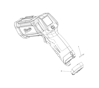 Ir Temp Meter (Alkaline) Diagram and Parts List for 2266-20NST B88A Milwaukee Heat Gun