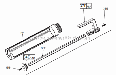Page C Diagram and Parts List for 2441-20  Milwaukee Caulking Gun