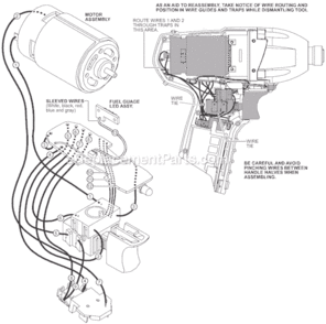 Page B Diagram and Parts List for 2450-22 SER B59A Milwaukee Impact Driver