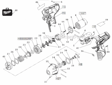 Page A Diagram and Parts List for 245120  Milwaukee Impact Driver