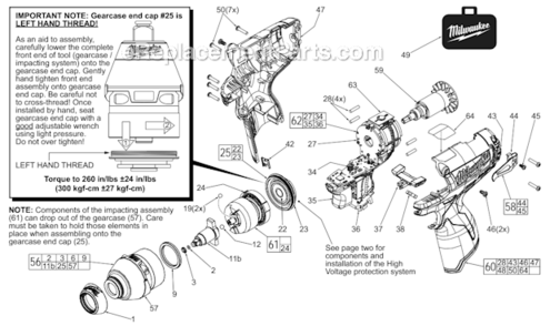 Part Location Diagram of 14-20-1525 Milwaukee Electronics Assembly