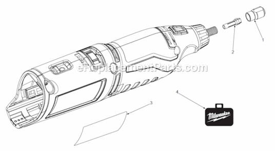 Page A Diagram and Parts List for 246020  Milwaukee Multi-Tool