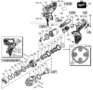 Page A Diagram and Parts List for 2461-22  Milwaukee Impact Driver