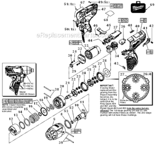 Page A Diagram and Parts List for 2463-22  Milwaukee Impact Driver